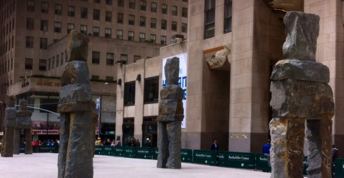 Ugo Rondinone's "Human Nature" Installation, Rockerfeller Center, NYC photo: 2013 jpbohannon