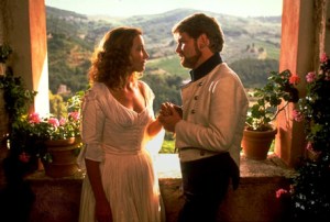 Emma Thompson as Beatrice and Kenneth Brannagh as Benedick (1993).