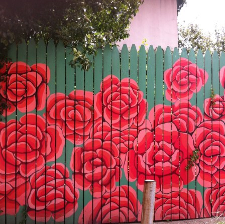 A Garden Fence of Roses (Bodine and Wildey Sts.)