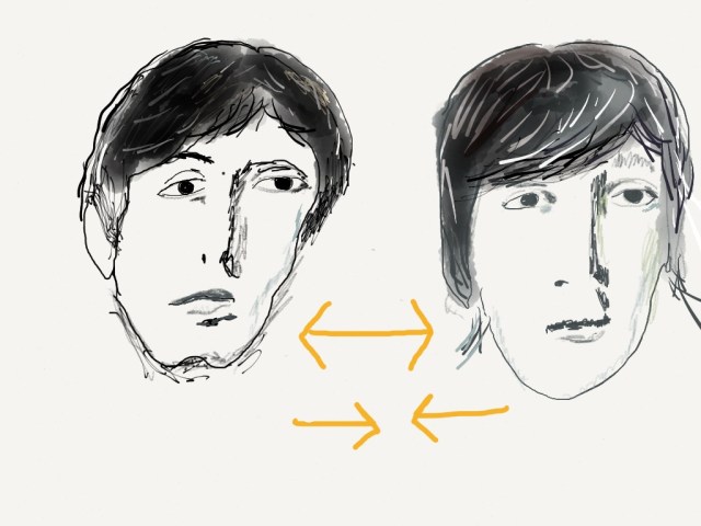 John and Paul/Paul and John illustration 2014 by jpbohannon