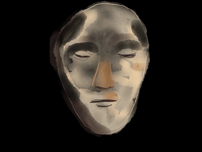 Death Mask of Napoleon illustration © 2015 by jpbohannon