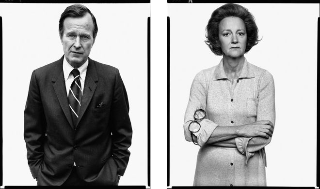 George H. W. Bush and Katherine Graham. Promotional photo for 