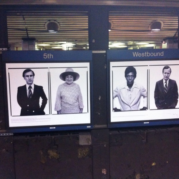Subway poster advertising the Avedon exhibit photograph 2015 by jpbohannon